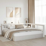 Bookcase Headboard L-Shaped White 180 cm Solid Wood Pine 859257