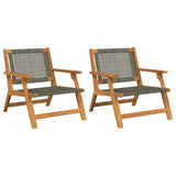 Garden Furniture 2 pcs Grey 67 x 78 x 73 cm Solid Acacia Wood 367828