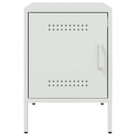 ZNTS Bedside Cabinet White 36x39x50.5 cm Steel 842920