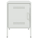 ZNTS Bedside Cabinet White 36x39x50.5 cm Steel 842920