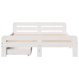 Bed frame without Mattress White 140x200 cm Solid Wood Pine 3309039