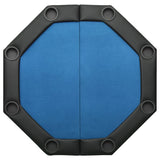 ZNTS 8-Player Folding Poker Table Blue 108x108x75 cm 80405