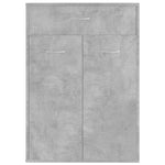 Shoe Cabinet Concrete Grey 60x35x84 cm Engineered Wood 801075