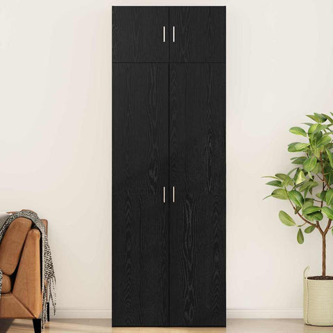 Storage Cabinet Black oak 80 x 41 x 225 cm Engineered wood 3394517