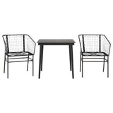 Garden Dining Set Black 3334485