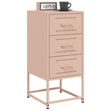 ZNTS Bedside Cabinets 2 pcs Pink 36x39x78 cm Steel 846581