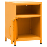 Nightstand Mustard Yellow 35x35x51 cm Steel 336218