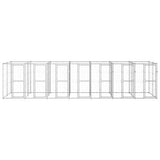 Outdoor Dog Kennel Galvanised Steel 16,94 m 3082287