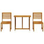 Garden Bistro Set 3 pcs Brown Solid acacia wood 3328694