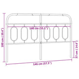 Metal Replace Headboard Black 140 cm 377150
