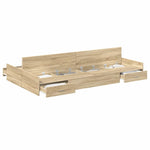 Storage Bed Frame Sonoma oak 120 x 200 cm Engineered wood 3335303
