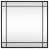 Wall Mirror Black 50x50 cm Square Iron 358634