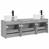 Bathroom Cabinet Set 3 pcs Grey Sonoma 49 x 44.5 x 65 cm 3405753