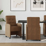 Dining Chairs with Wheels 2 pcs Brown 57 x 67 x 98 cm 42017896