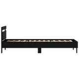Bed Frame Black Oak 98.5 x 200 cm Engineered Wood 8003735