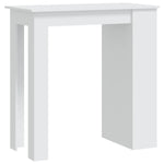 Bar Table with Storage Rack White 102x50x103.5 cm Engineered Wood 809467