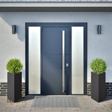 Garden Planters 2 pcs Black Triangular 40x34.5x75 cm Steel 851158