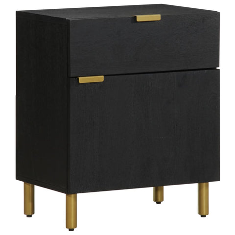 ZNTS Bedside Cabinet Black 50x33x60 cm Engineered Wood 4017656