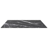 Table Top Black 80x80 cm 6 mm Tempered Glass with Marble Design 322273