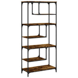 Bookcase Smoked Oak 81x36x176 cm Engineered Wood 836225