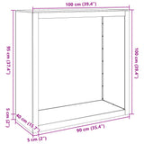 Firewood Rack Green 100x40x100 cm Steel 850971