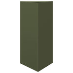 ZNTS Garden Planters 2 pcs Olive Green Triangular 40x34.5x70 cm Steel 851164