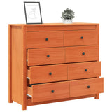 Side Cabinet Wax Brown 100x40x90 cm Solid Wood Pine 844495