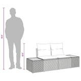 Garden Sofa Black 184 x 62 x 85cm Poly Rattan 42006813