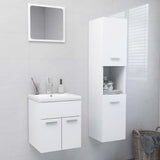 Bathroom Furniture Set White Engineered Wood 3071126