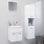 ZNTS Bathroom Furniture Set White Engineered Wood 3071396