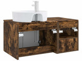 Bathroom Furniture Set 2 pcs Smoked Oak Engineered Wood 3404079