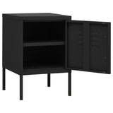 Nightstands 2 pcs Black 35x35x51 cm Steel 3095212