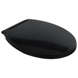 Rimless Toilet 7 cm Extra Height Soft Close Ceramic Black 145780