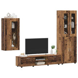 TV Cabinet Set with Shelf FLORIN 3 pcs Old Wood Engineered Wood 3397972