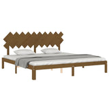 Bed Frame without Mattress Honey Brown 200x200 cm Solid Wood Pine 3193749