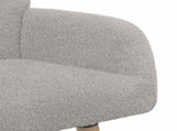2 Seater Sofa with Solid Wood Legs Light Grey Boucl 42051064
