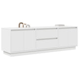 TV Cabinet with LED Lights White 160.5x41x50 cm 3328426