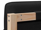 Upholstered Headboard Brown and Black 180 cm Solid Pine Wood 880110