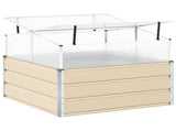 Planter Ivory 100 x 100 x 77 cm Galvanised Steel 42018127