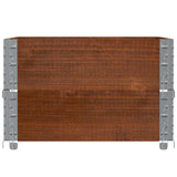 ZNTS Pallet Collars 2 pcs Brown 80x60 cm Solid Wood Pine 4010271