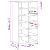 ZNTS Shoe Rack Old Wood 54x34x100.5 cm Engineered Wood 855836