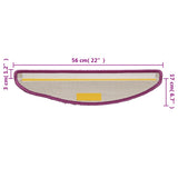 Stair mats Rectangular 15 pcs Violet 56 x 17 x 3 cm 133897