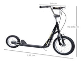Kids Scooter, Teen Kick Scooter with Rubber Wheels, 16" Front Wheel, Height Adjustable Handlebar, T3398P422457