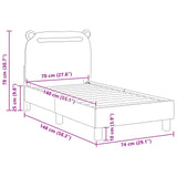 Toddler Bed Frame with Headboard Pink 70 x 140 cm Fabric 42011207