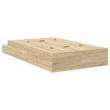 Storage Bed Frame with Drawer Sonoma Oak 120 cm Engineered Wood 3335631