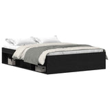 Bed Frame without Mattress Black Oak 140x200 cm Engineered Wood 3329333