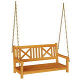 Garden Swing Bench Brown 119 x 35 x 47cm Solid Acacia wood 4105528
