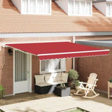 Awning Manual Red 400 x 350 x 165 cm Polyester and Metal 3330823