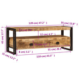 TV Cabinet 120x35x45 cm Solid Mango Wood 247402