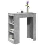 ZNTS Bar Table with Racks Concrete Grey 95x47x103.5 cm Engineered Wood 854385